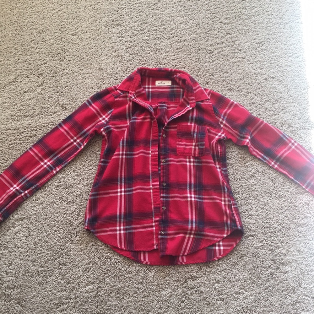 Red and Blue Hollister Flannel